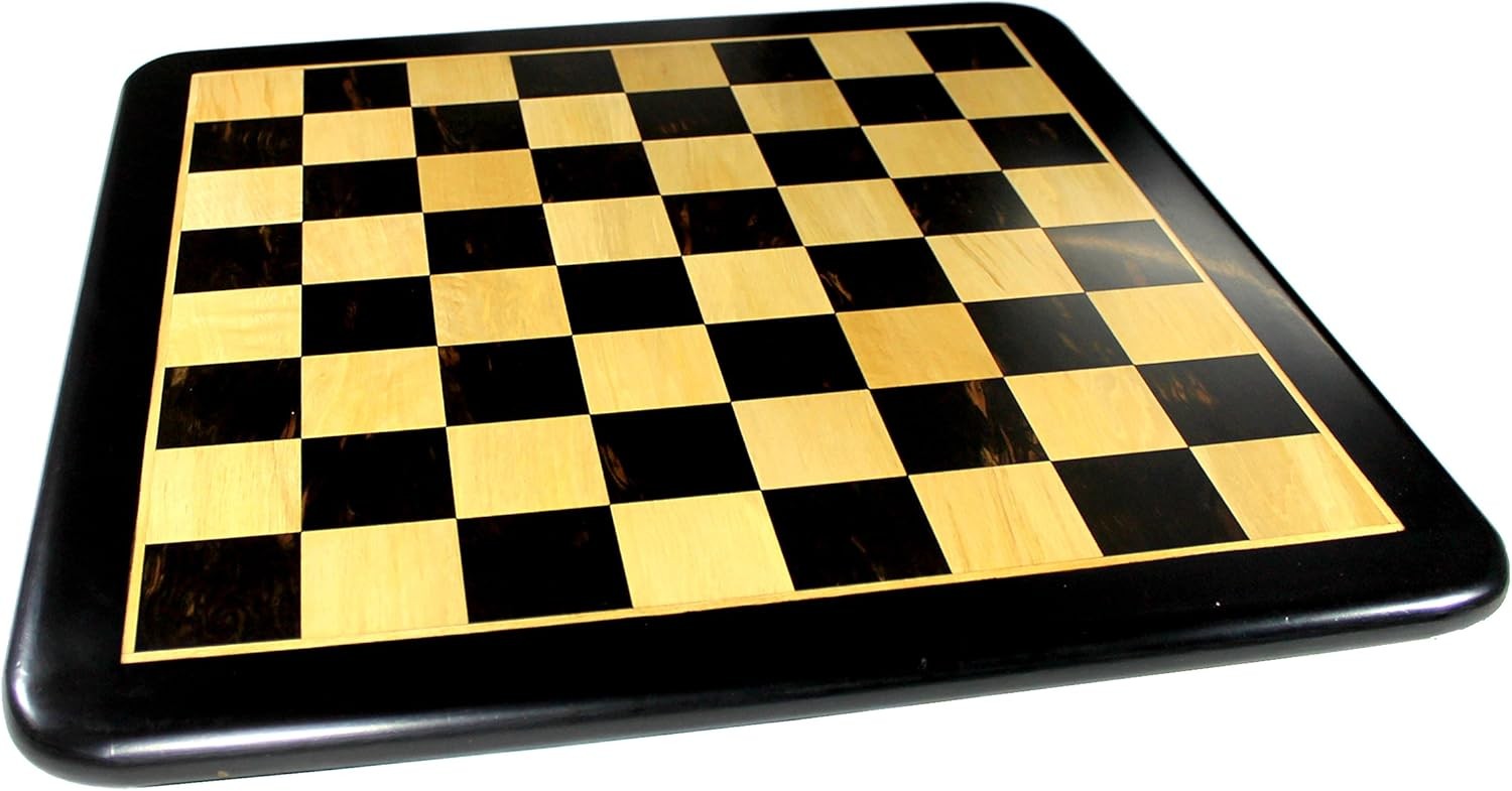 21" Wooden Chess Board Only | Luxury Ebony Rosewood Board | 21×21 Inch