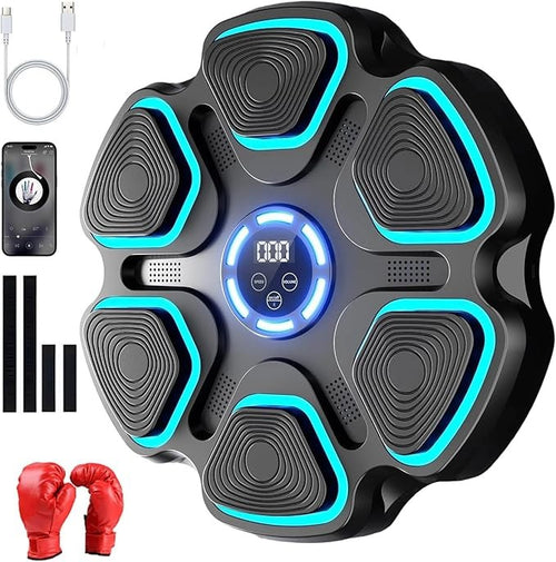 Music Boxing Machine Bluetooth Punch Trainer Wall Mount Home Gym Fitness