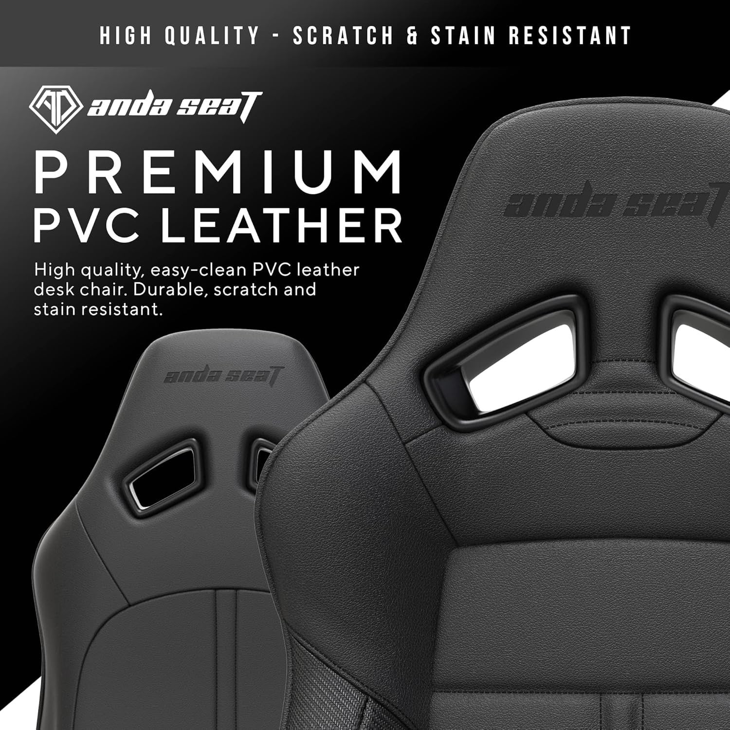 Ergonomic Gaming Chair Reclining PVC Leather w/ Lumbar Support