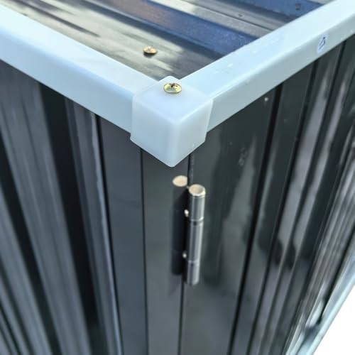 6.6x6.43FT Black Metal Garden Shed Lockable Tool & Bike Storage