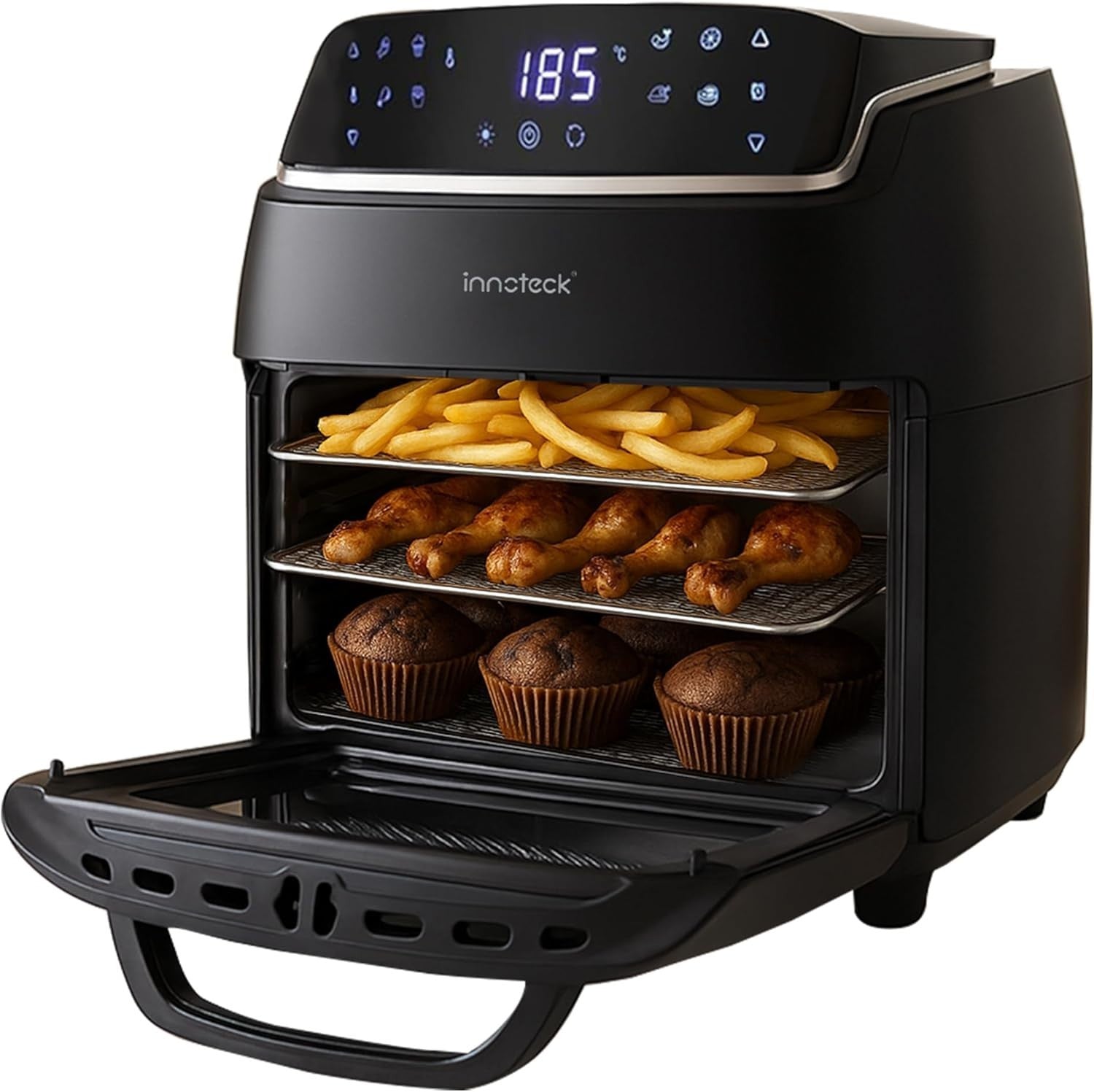 12L Digital Air Fryer Oven with Rotisserie | 8 Presets | Large Family Size