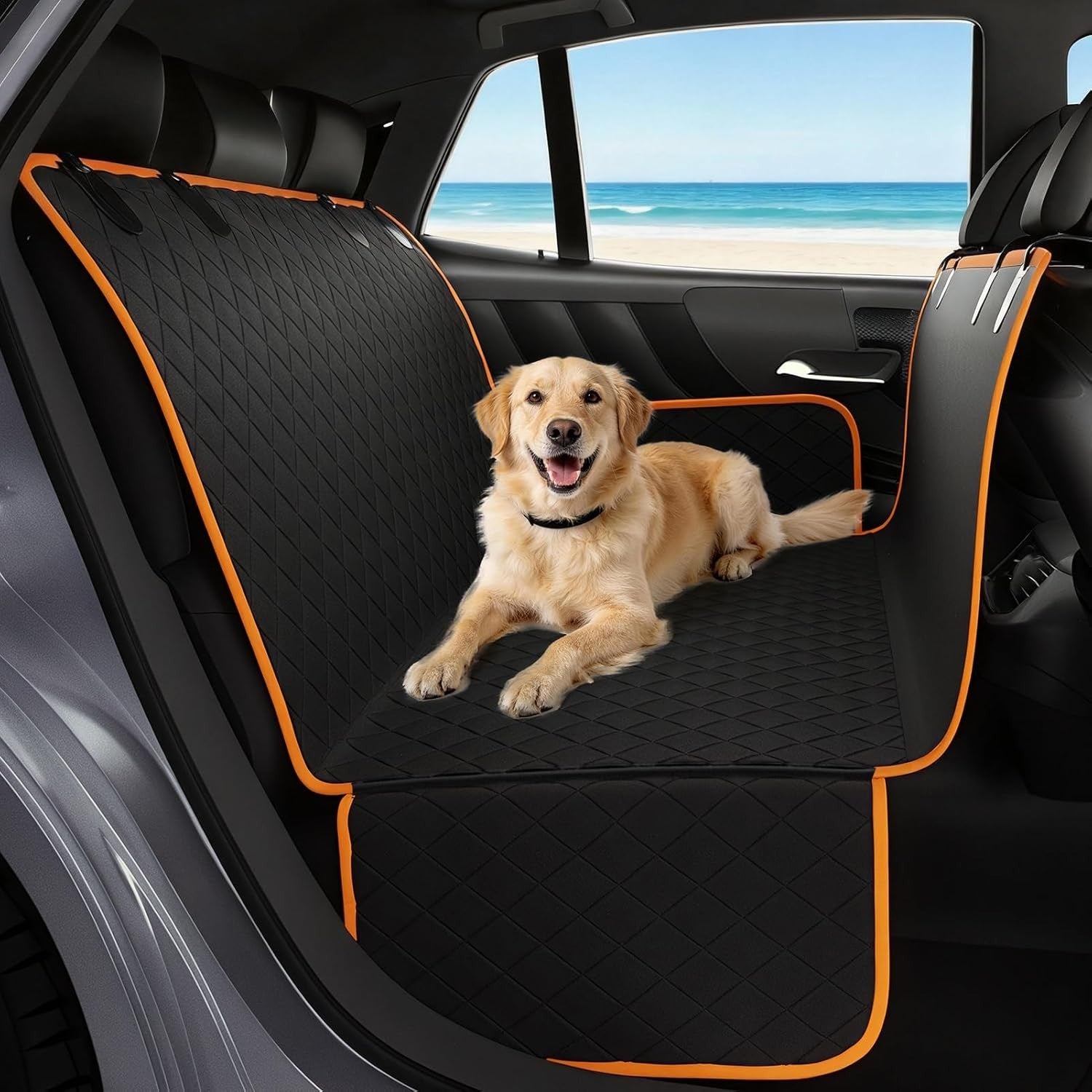 Waterproof Dog Car Seat Cover Hammock Back Seat Protector SUV Truck