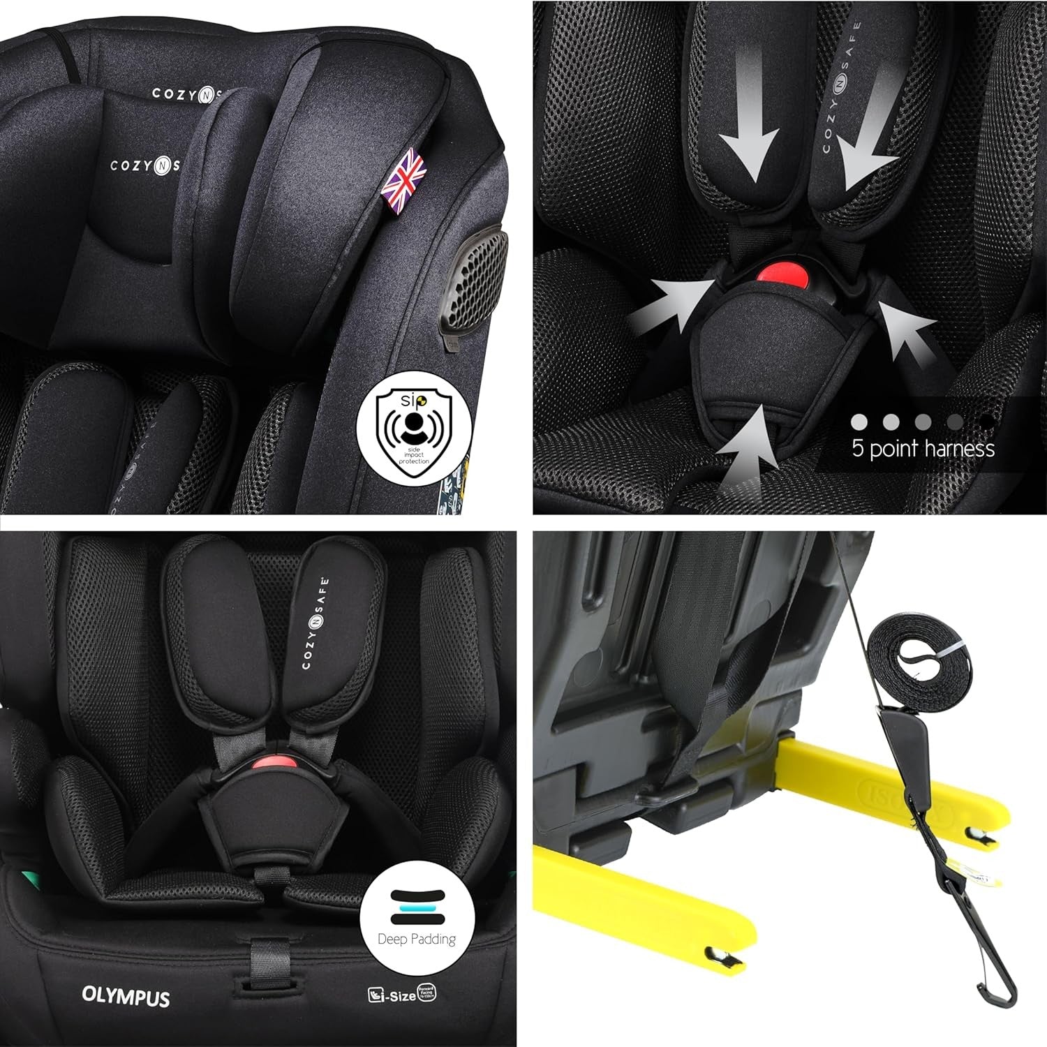 i-Size Toddler Car Seat ISOFIX High Back Booster 15 Months–12 Years