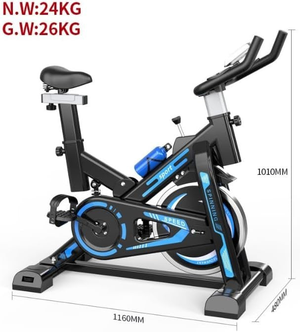 Quiet Magnetic Spin Bike w/ LCD Display, Phone Holder & 6kg Flywheel 300lb Cap