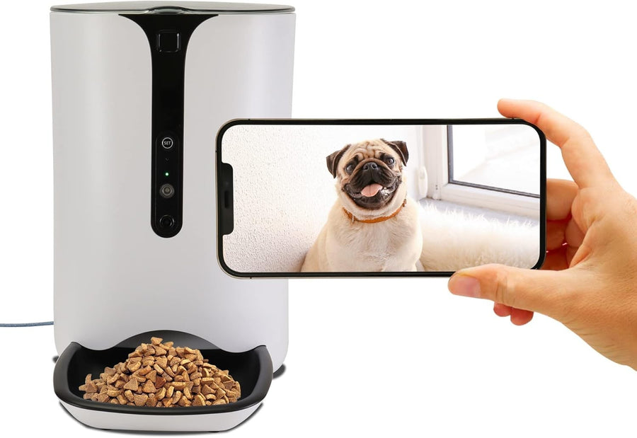 Smart Pet Feeder WiFi Camera 2 Way Audio Auto Food Dispenser Timer