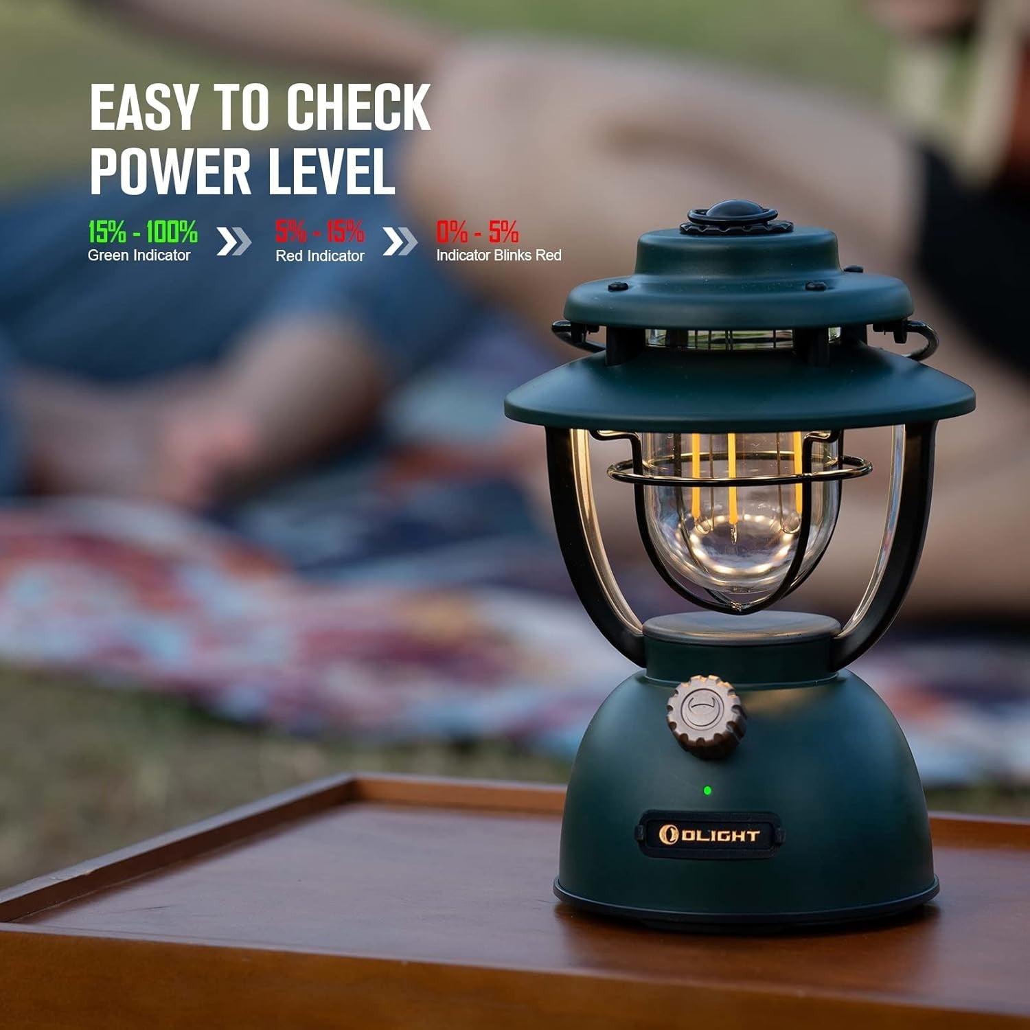 Olantern Classic 2 Pro 300LM Forest Green Retro LED Camping Lantern