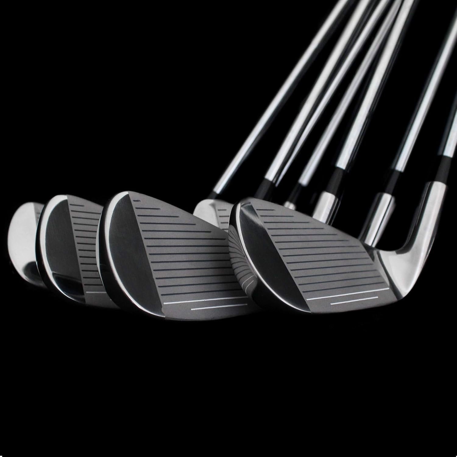 Men’s Golf Irons Set 4-PW Right Hand Regular Flex Steel Shafts Deep Grooves