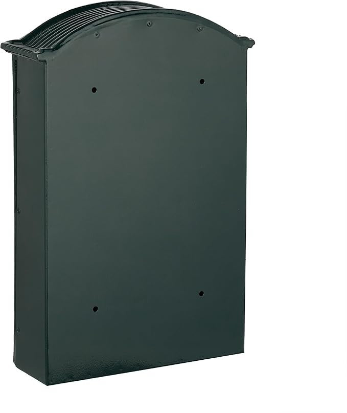 Vintage Wall Mounted Letterbox Green Gold | Lockable A4 Post Box Iron Aluminium