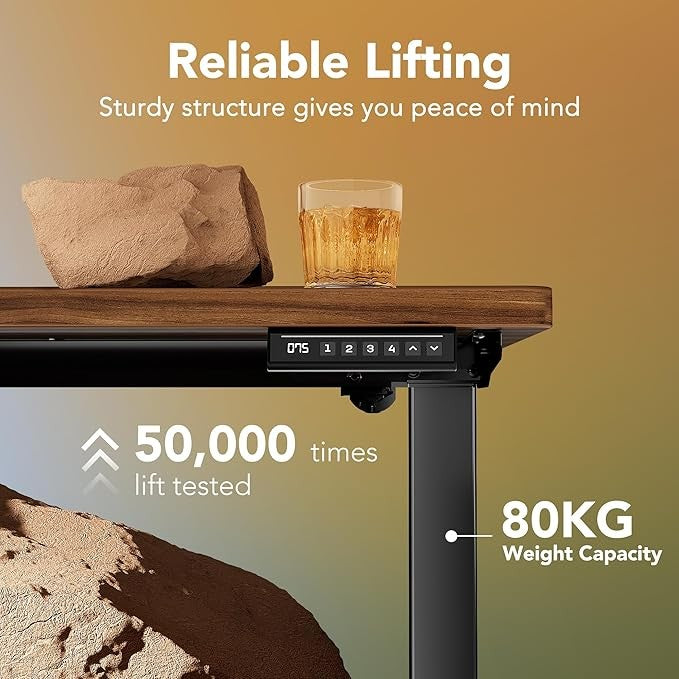 Electric Standing Desk 80cm Sit Stand Height Adjustable Home Office Table