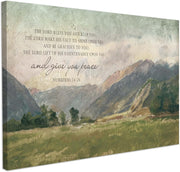 Christian Bible Verse Wall Art Canvas Framed Mountain Landscape Decor 59x39cm