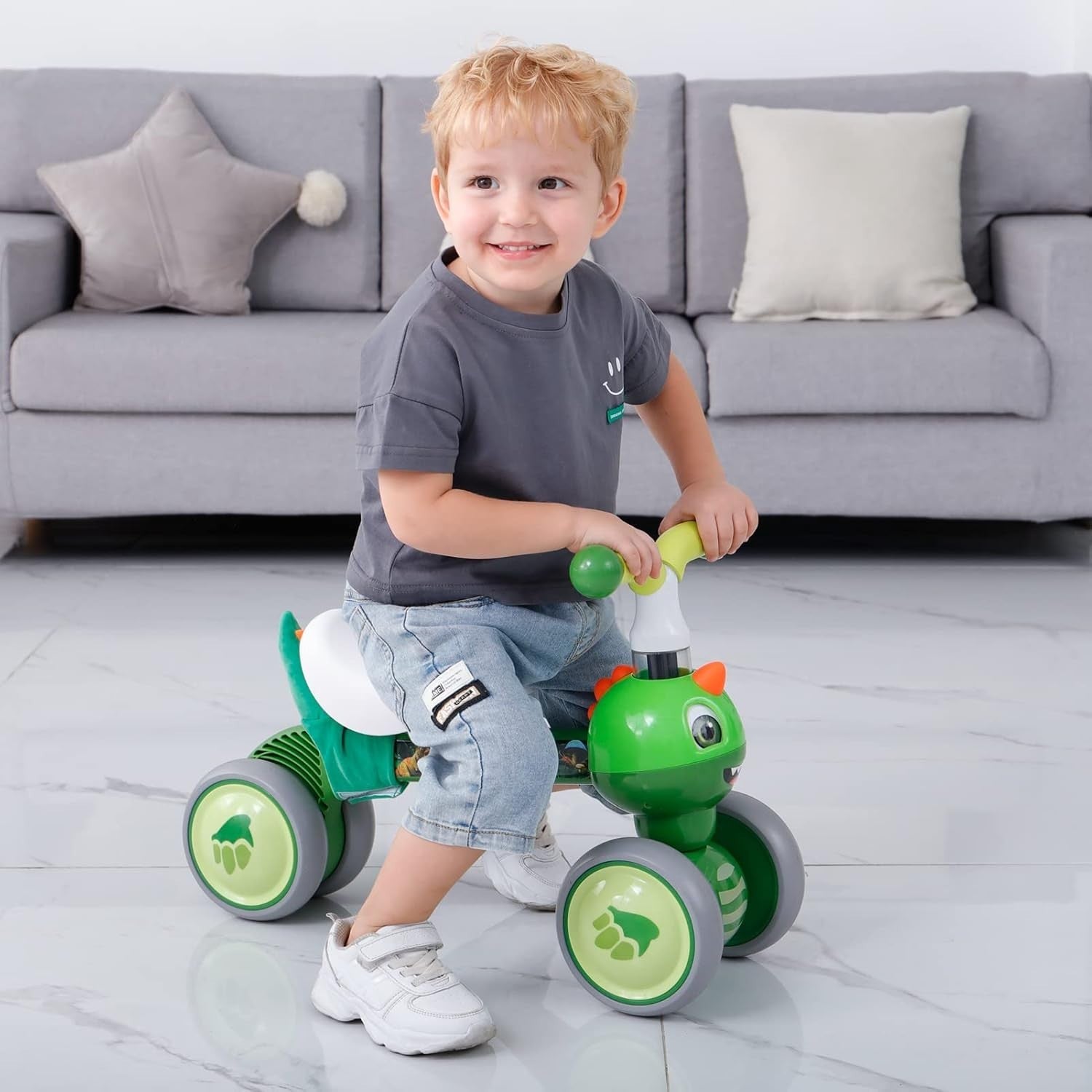 Baby Balance Bike Toddler Ride On Walker No Pedal Dinosaur 10-36M