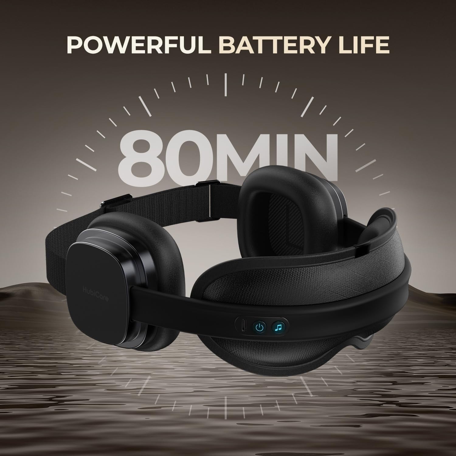 Noise Cancelling Heated Eye Mask Bluetooth Sleep Focus Aid