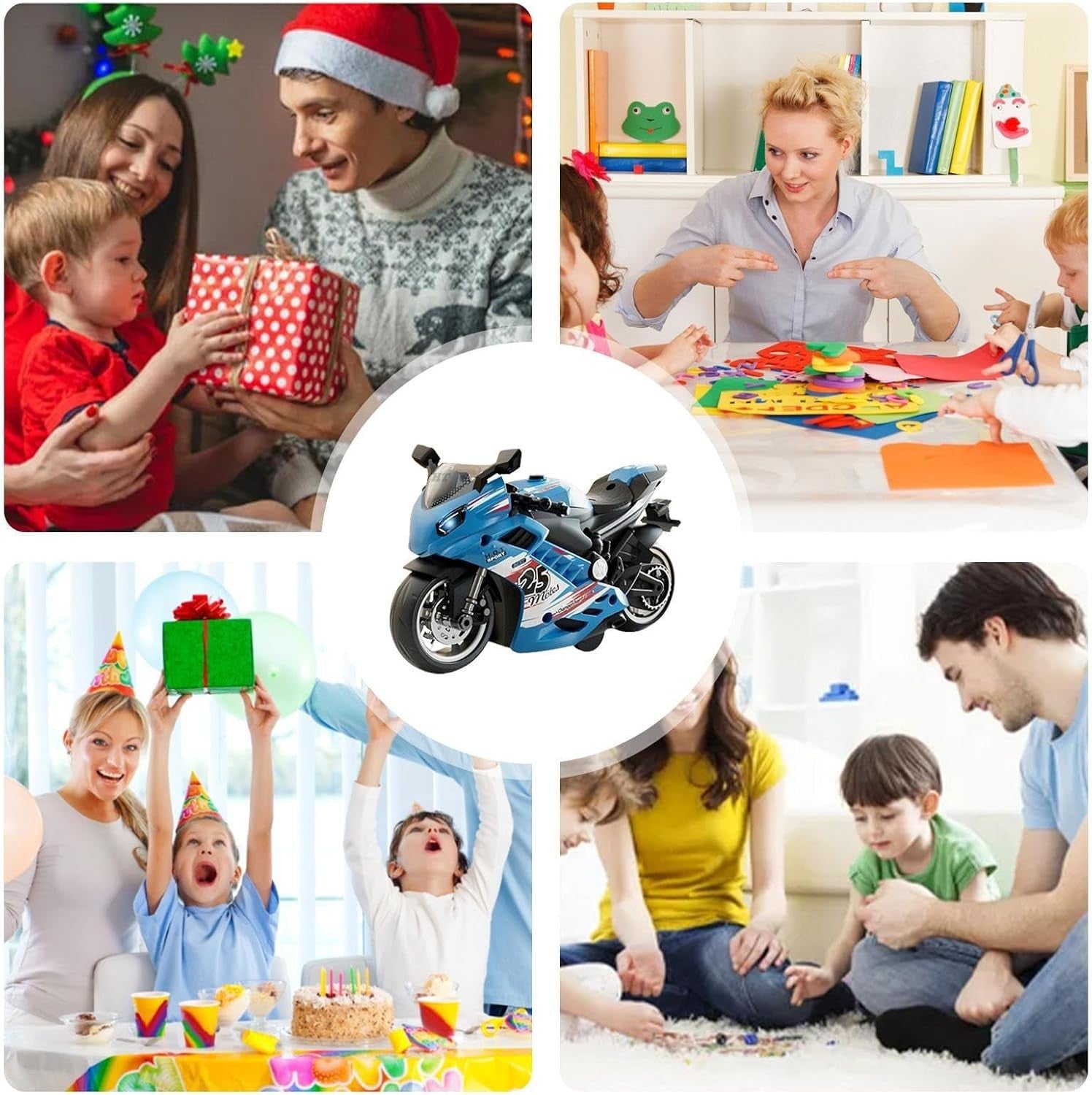 Electric Toy Motorcycle for Kids - Battery Operated, Sound & Light Fun Ride