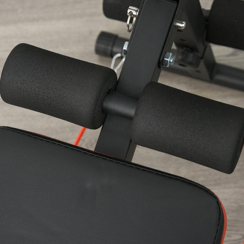 Steel Foldable Core Workout Sit Up Bench Adjustable Home Gym Black