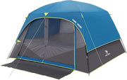 6 Person Waterproof Family Camping Tent Easy Setup with Ground Mat