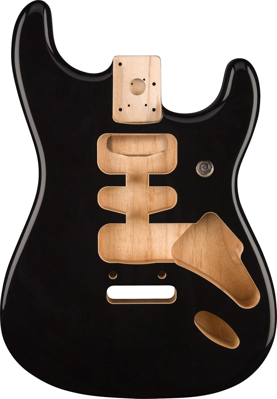 Electric Guitar Body HSH Alder Wood 2-Point Bridge Mount Black