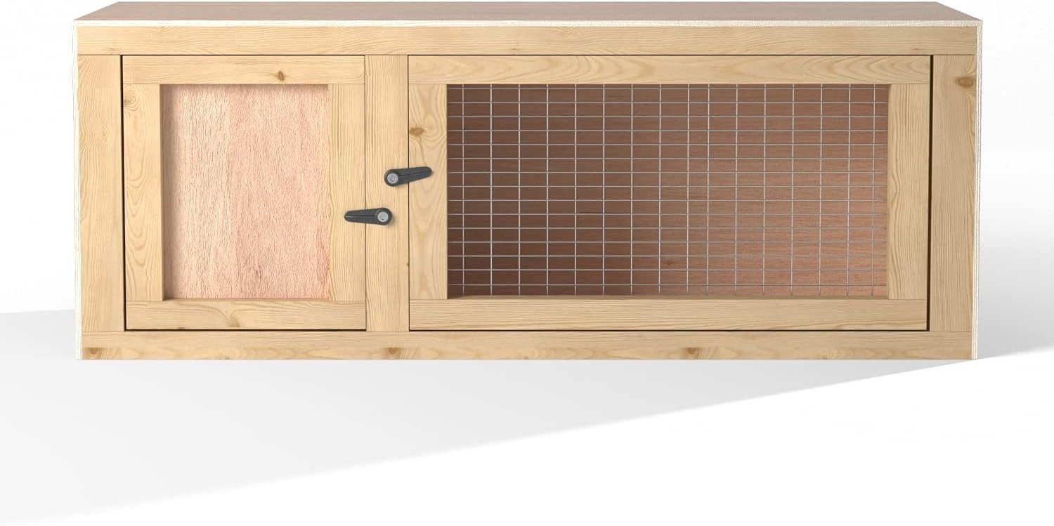 Indoor Small Animal Hospital Hutch 32in Stackable Wooden Cage Assembled
