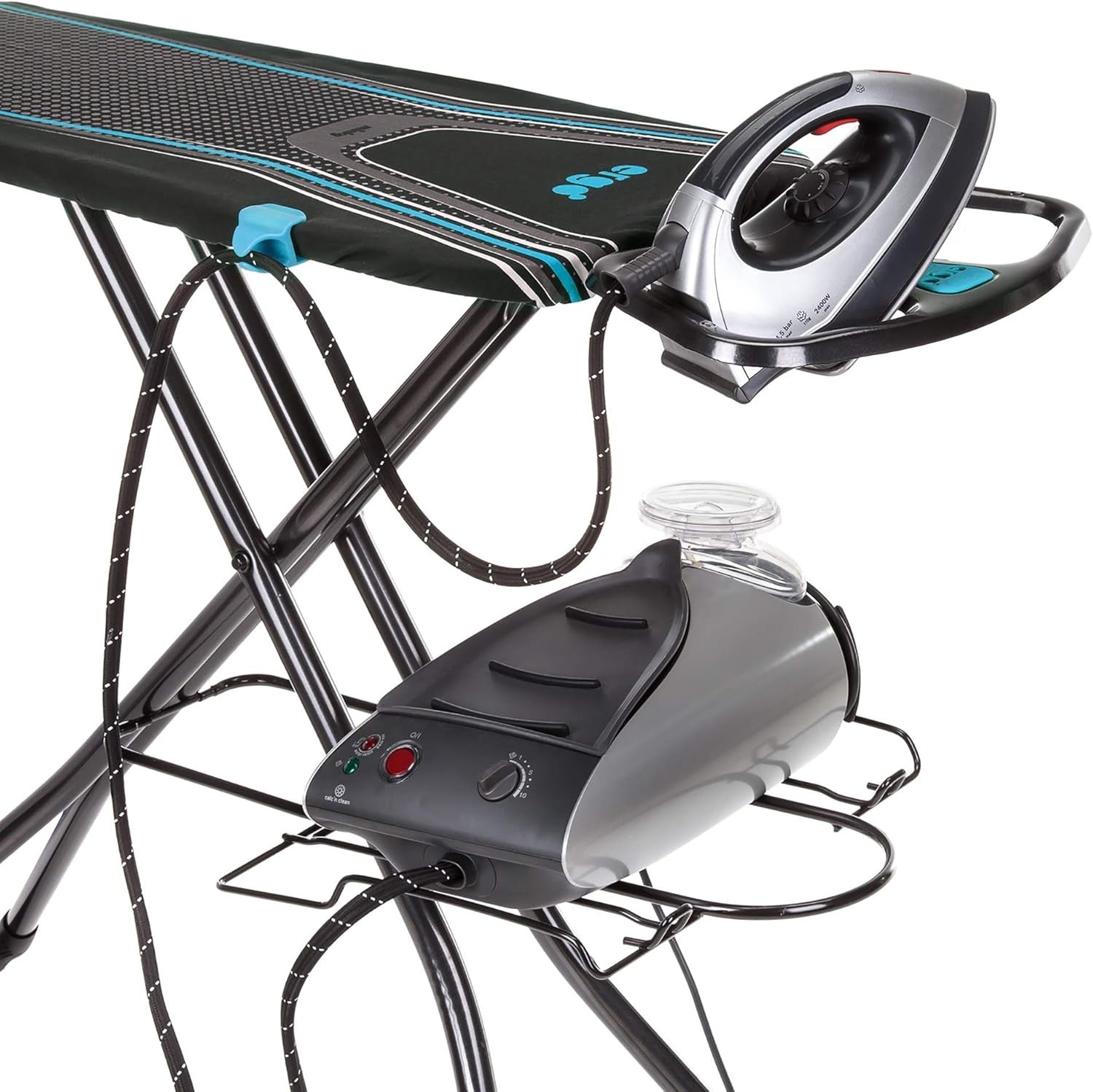 Ergonomic Ironing Board Height Adjustable Steam Generator Ready 122x38cm