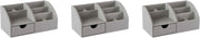 Faux Leather Desk Organiser 8-Compartment Drawer Pen, Stationery Caddy