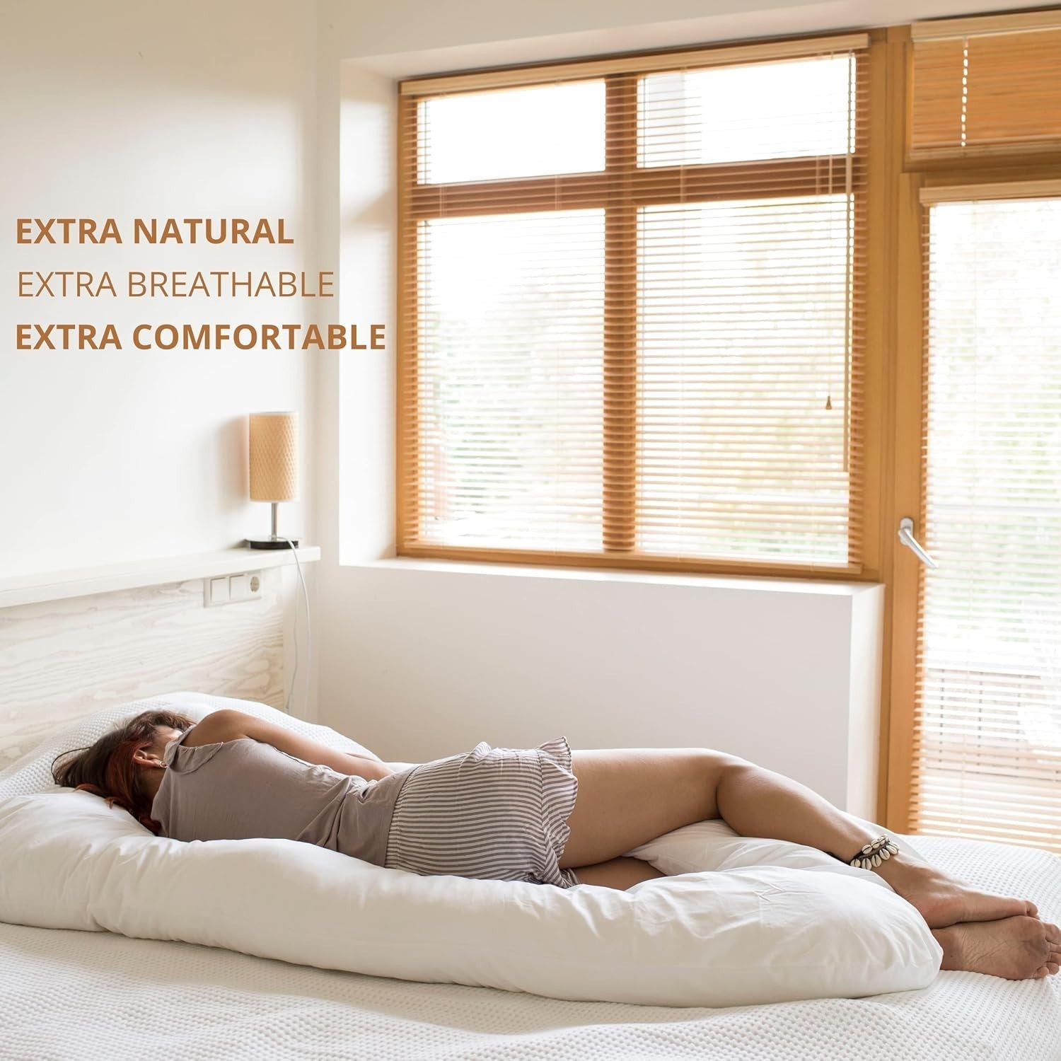 U Shaped Pregnancy Body Pillow Full Body Support Maternity Sleep Comfort