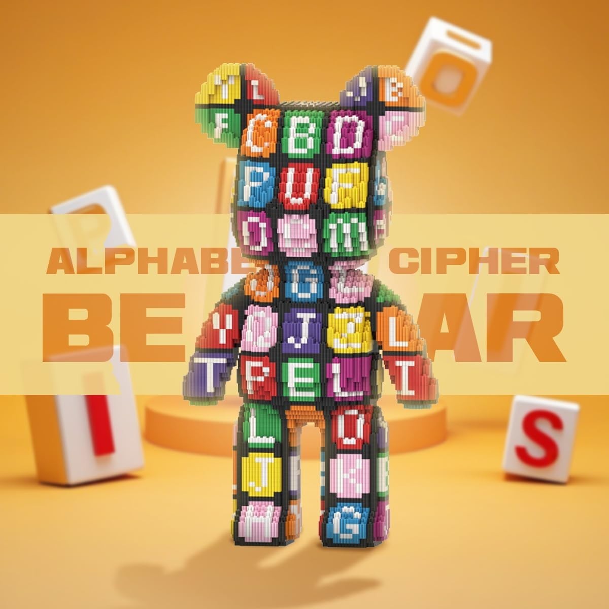 6800Pcs Letter Brick Bear Kit Collectible Display Toy Adult Kids Gift