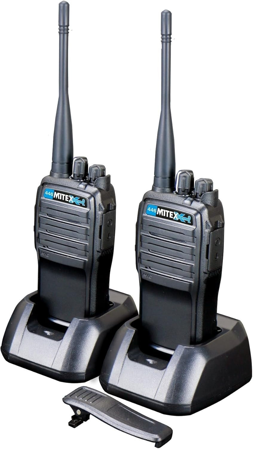 Heavy Duty Walkie Talkies Twin Pack IP66 License Free 16 Channel Radio