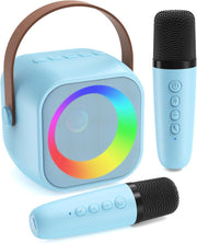 Kids Karaoke Machine with 2 Mics Lights Bluetooth Speaker