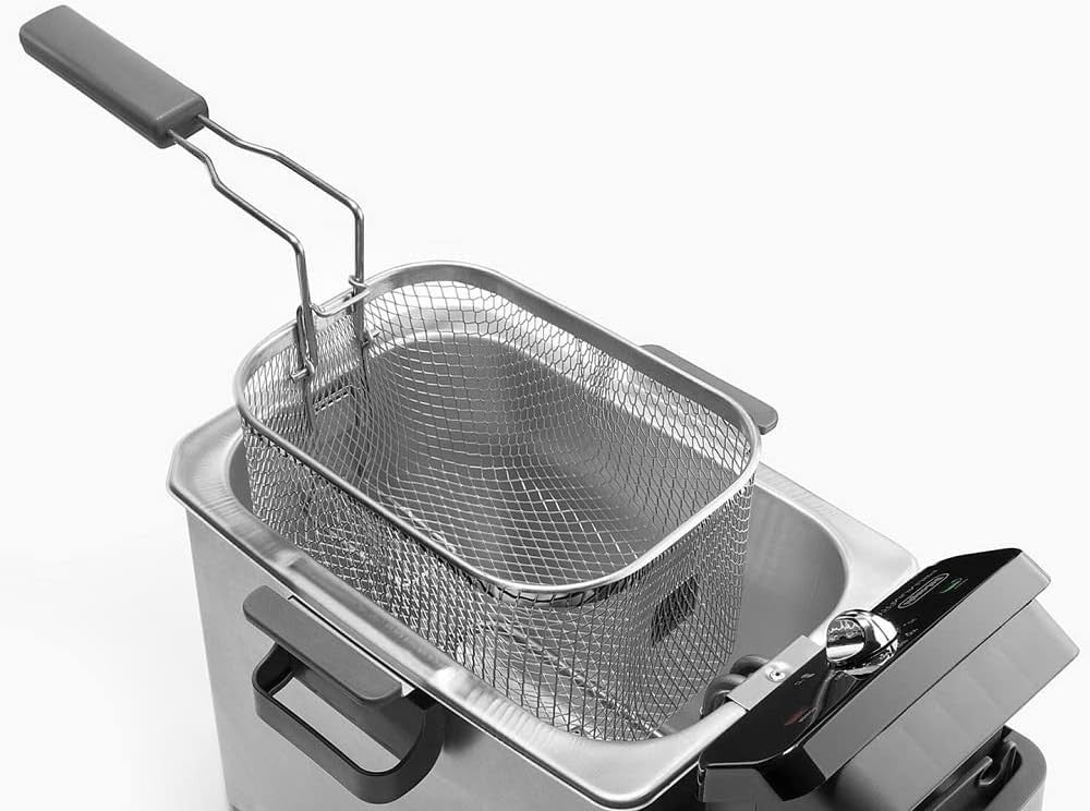 Large Capacity Deep Fryer 3.5L 3200W Cool Zone Easy Clean Silver/Black
