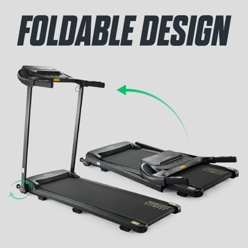 Foldable Home Treadmill 14km/h Quiet Running Machine w/ Incline LED Display USB