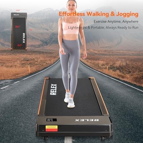 Under Desk Walking Pad 2.5HP Incline Compact Treadmill Quiet 6km/h Fitness