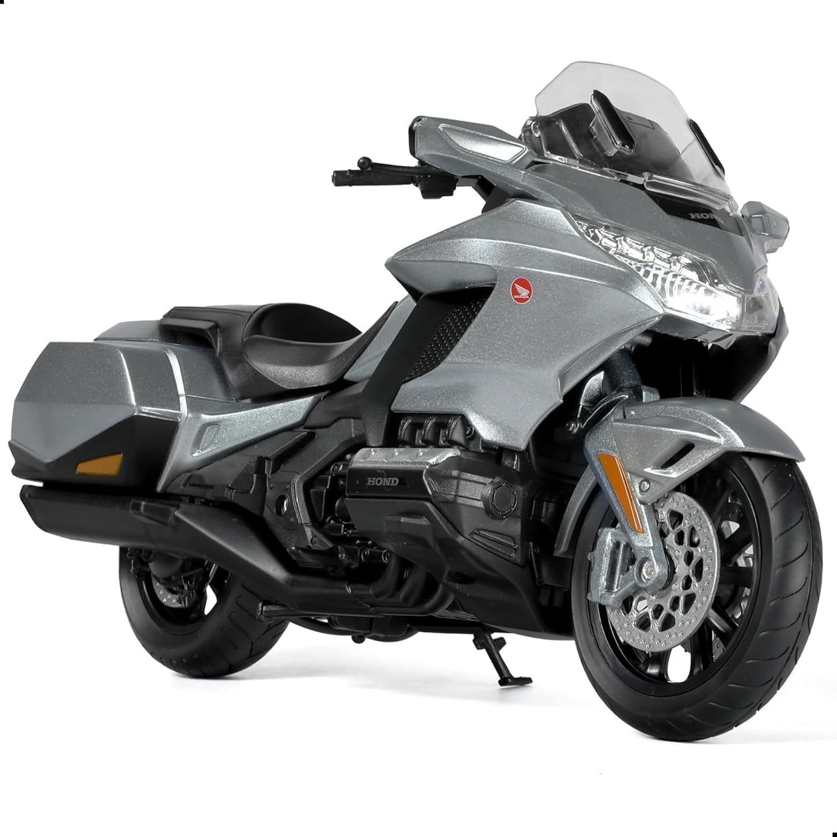1:12 Grey Touring Motorcycle Model | Heavy Alloy Diecast -Gift-Ready Display Toy