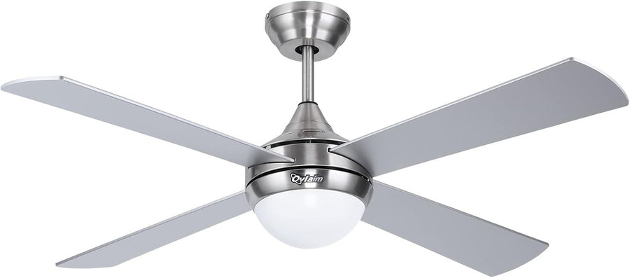 Ovlaim 122cm Ceiling Fan with Light, Silent DC Motor, 6 Speeds, Remote Control
