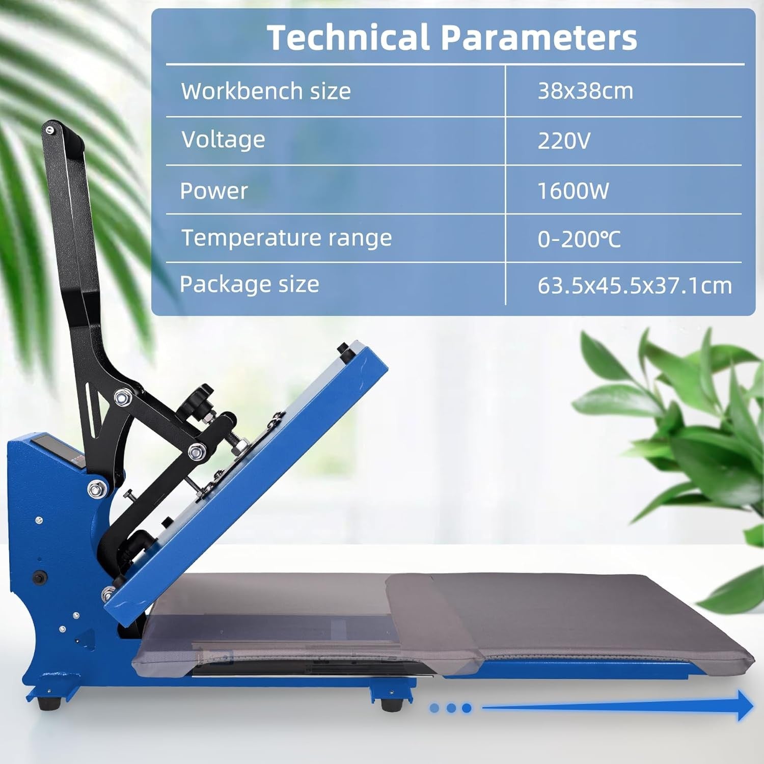 15x15 Heat Press Machine Pull Out Digital 1600W T-Shirt Vinyl Transfer