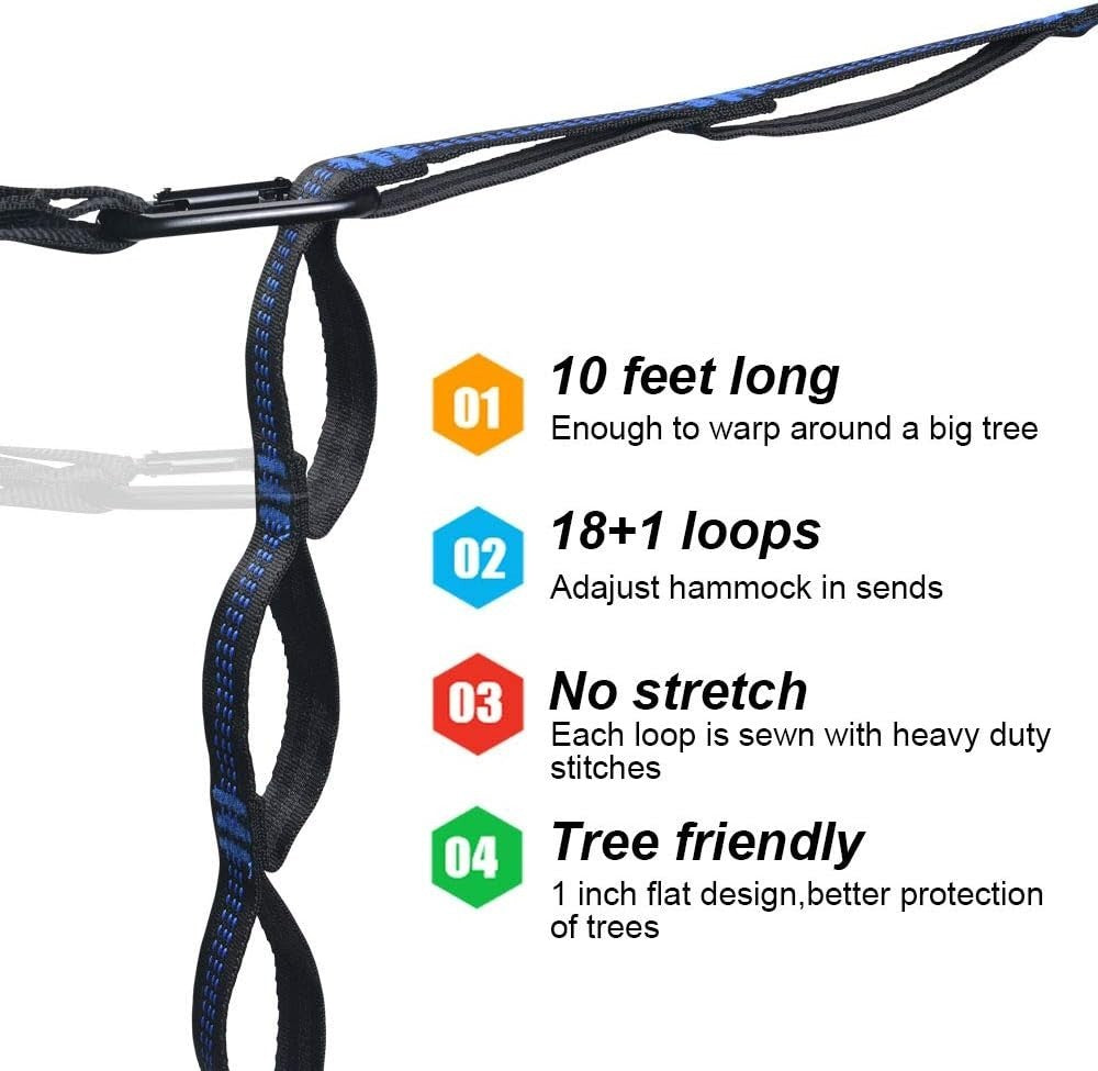 Lightweight Portable Camping Hammock, Quick-Dry, 275x140cm, 300kg Load