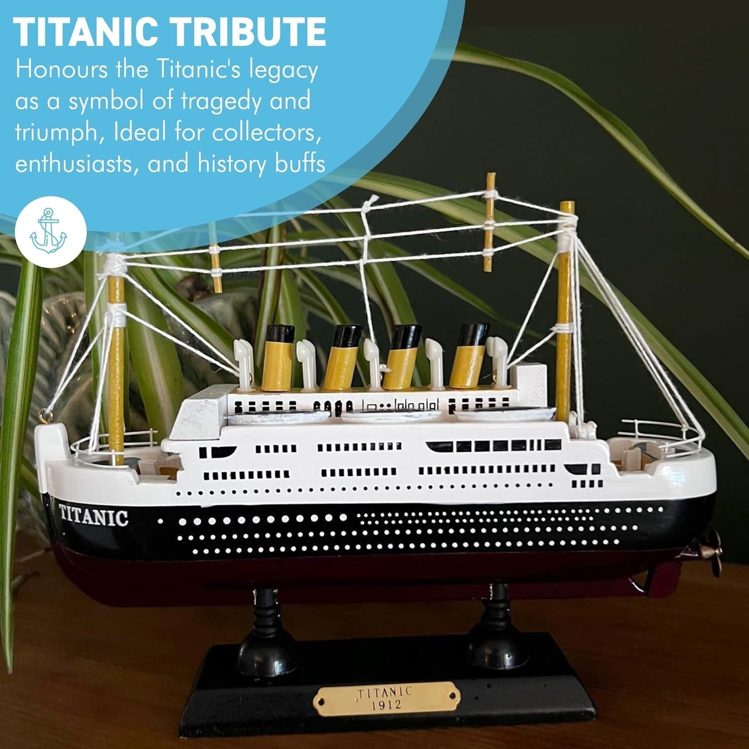 Wooden Titanic Ship Model 40cm Detailed Replica Display Ornament Maritime Decor