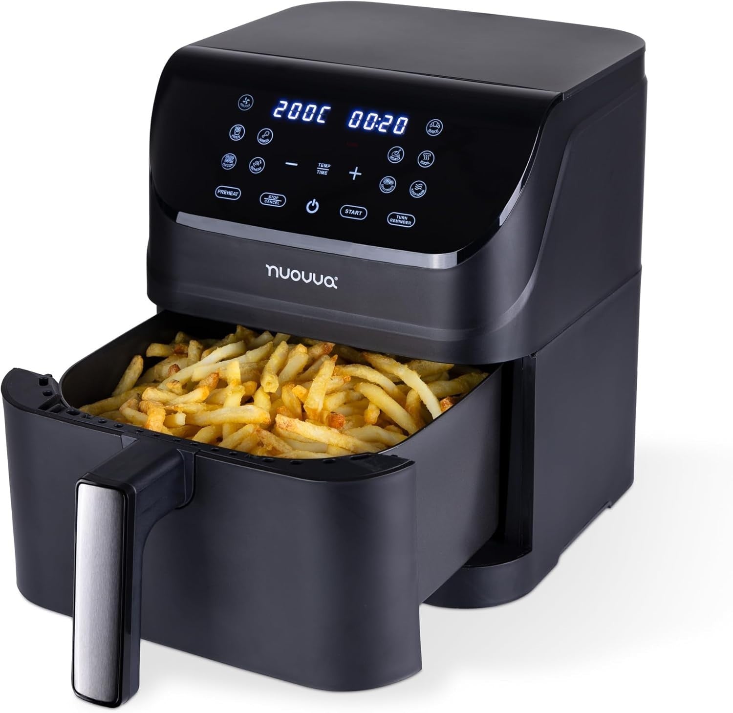 6L Digital Air Fryer 1500W Oil-Free Cooker Timer Temp Control Family Use