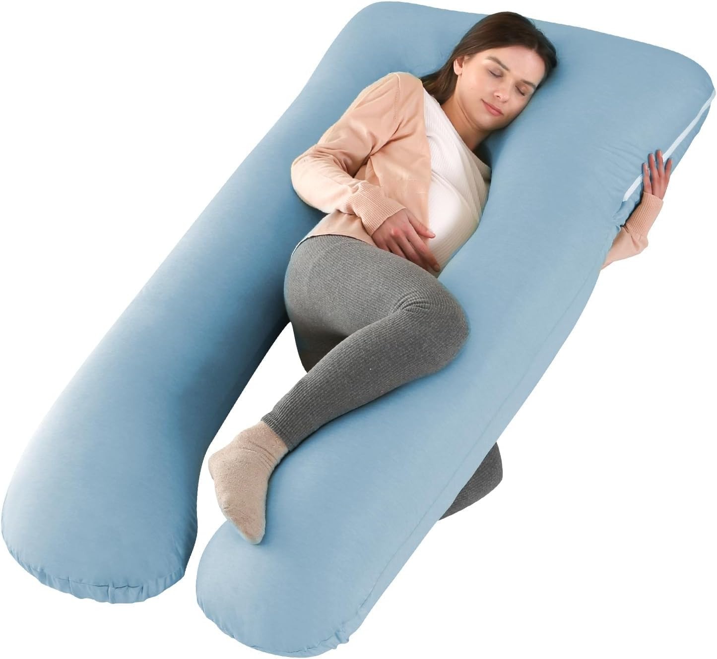 Pregnancy Pillow U Shaped Full Body Maternity Support Pillow 160x78cm Grey