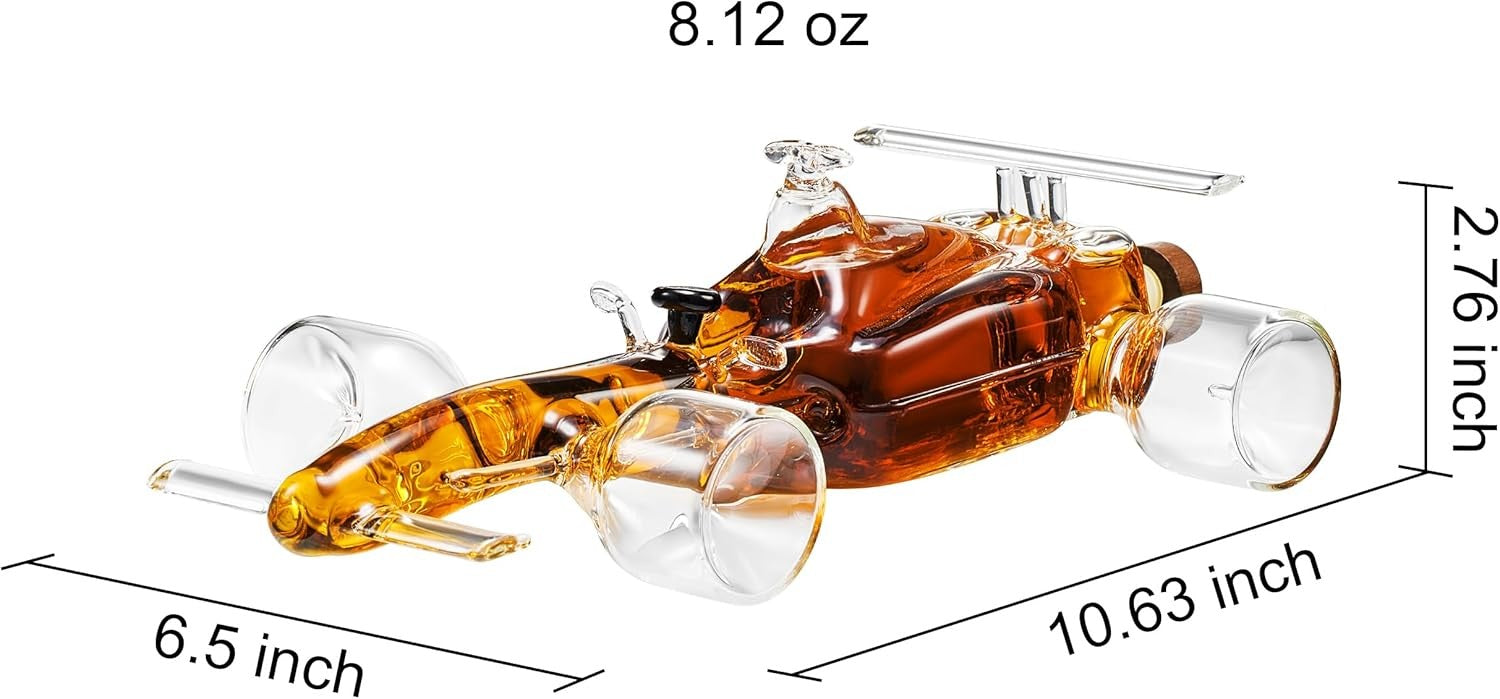 F1 Race Car Whiskey Decanter 240ml Unique Liquor Bottle Gift for Home Bar