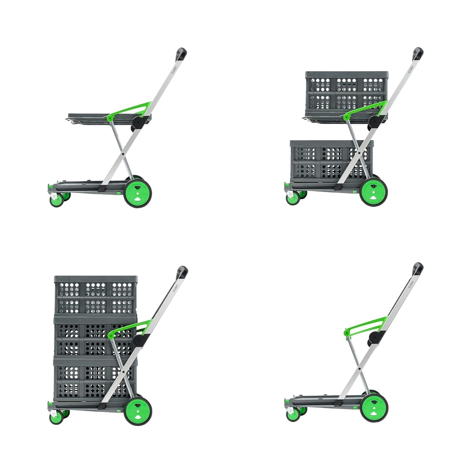 Collapsible Folding Transport Trolley with 2 Boxes – Lightweight & Sturdy