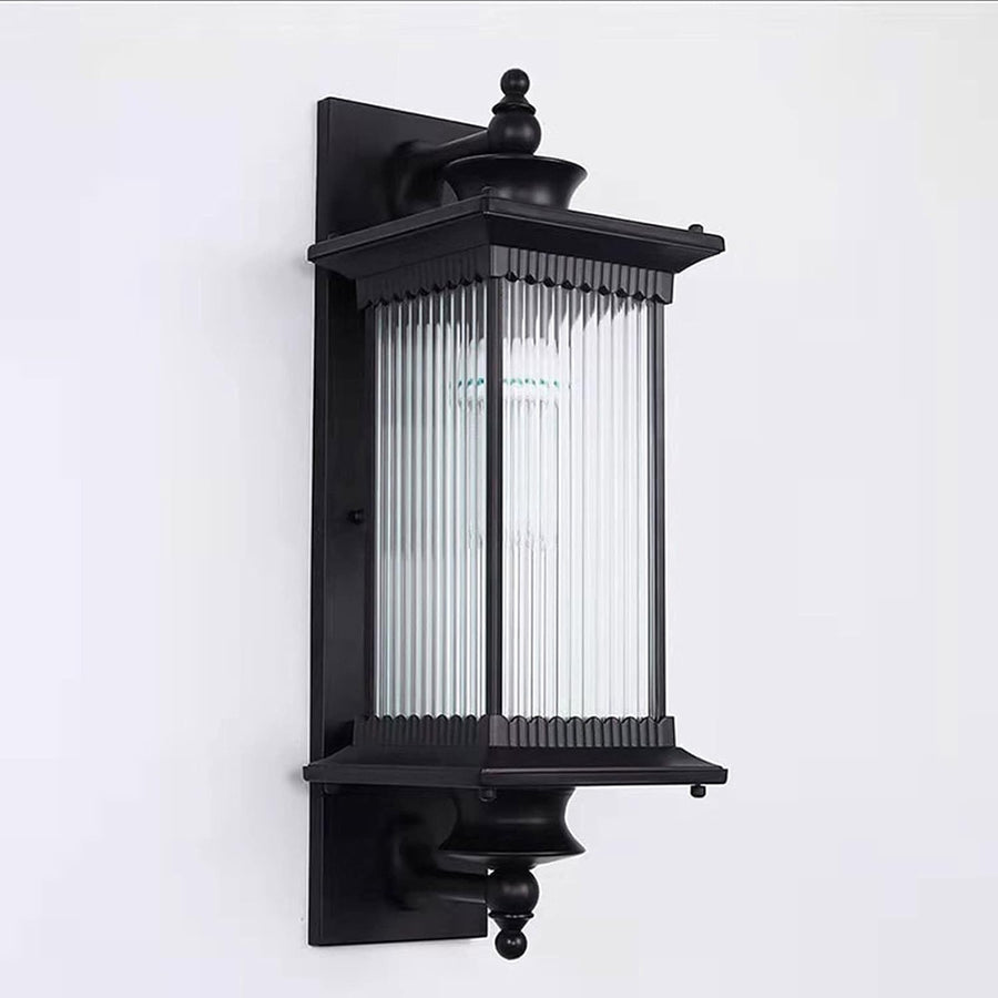 Vintage Outdoor Wall Lantern – Black Waterproof E27 Garden Light