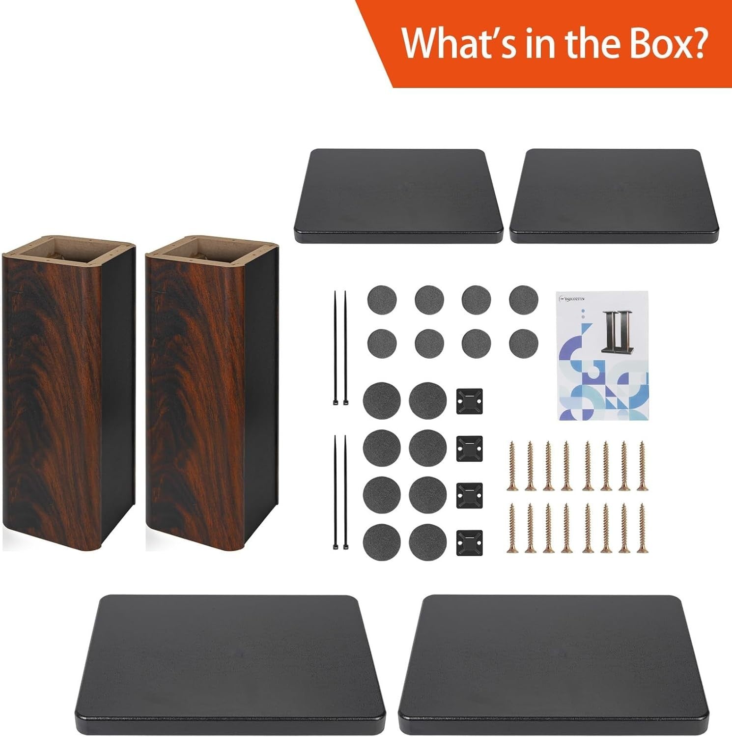 30cm Wood Speaker Stands HiFi Heavy Duty MDF Set Sand Fill Design