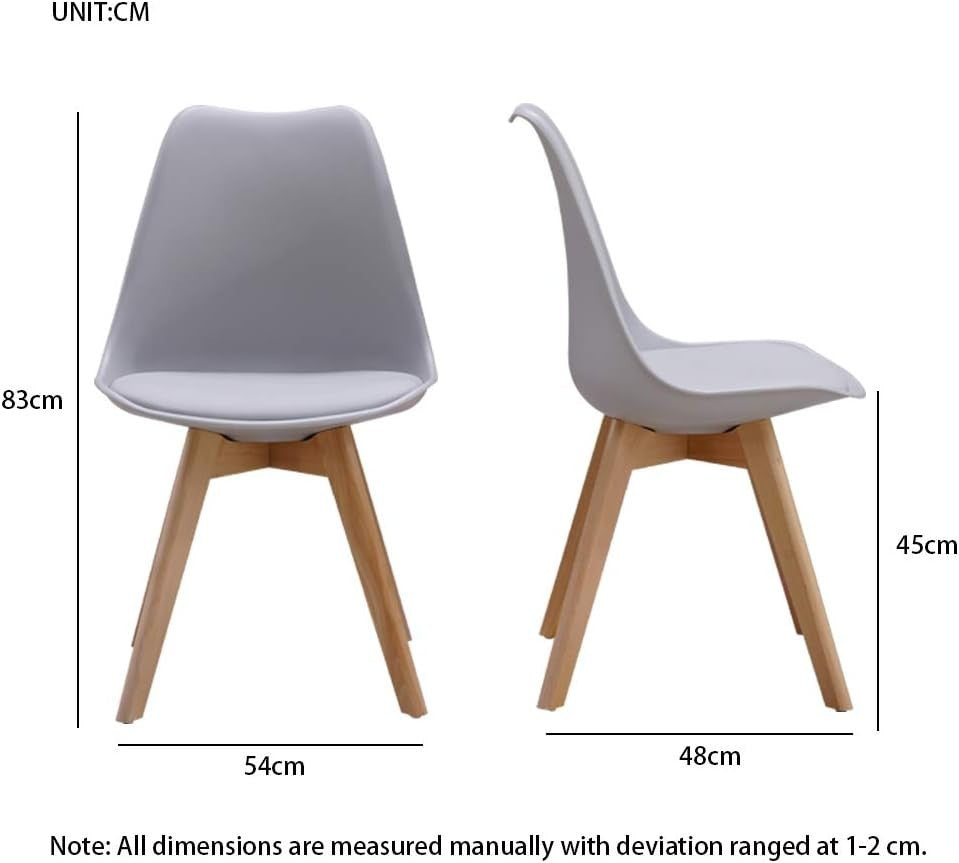 Round Dining Table Set 4 Grey Chairs – Small Kitchen Home Office Café