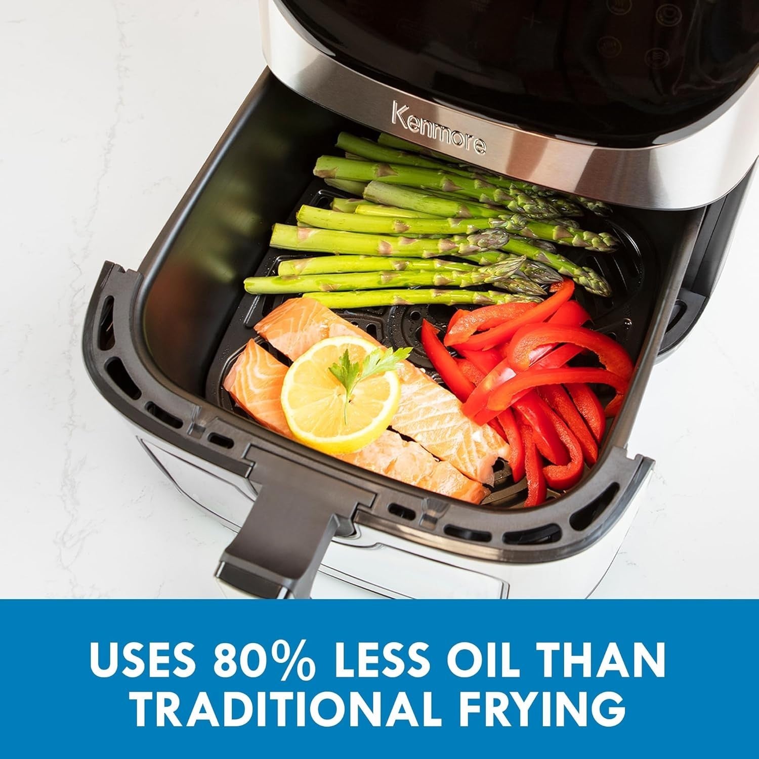 7.8L XL Air Fryer 1700W 12 Presets Touch Control Window Dishwasher Safe