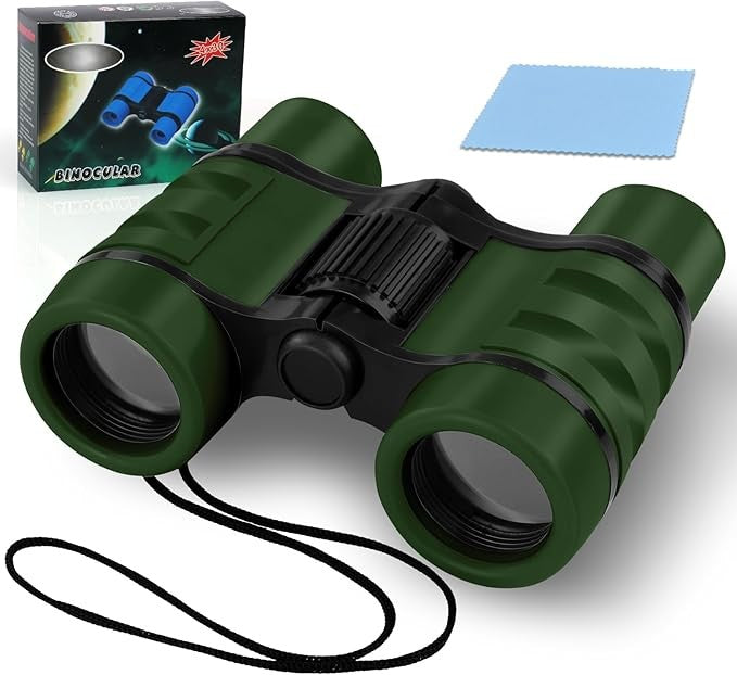 Kids 4x30 Binoculars Outdoor Toys | Shockproof Learning Set for 3–12 Years