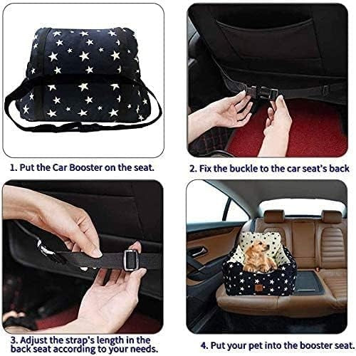 Dog Car Seat Booster Bed Washable Travel Carrier Small Medium Dogs