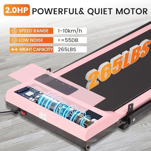 3-in-1 Foldable Walking Pad Under Desk Treadmill w/ Handle 10km/h Quiet Home Use