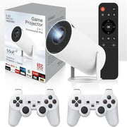 Smart Game Projector 1080P 4K WiFi 6 Bluetooth Android Auto Focus 180°