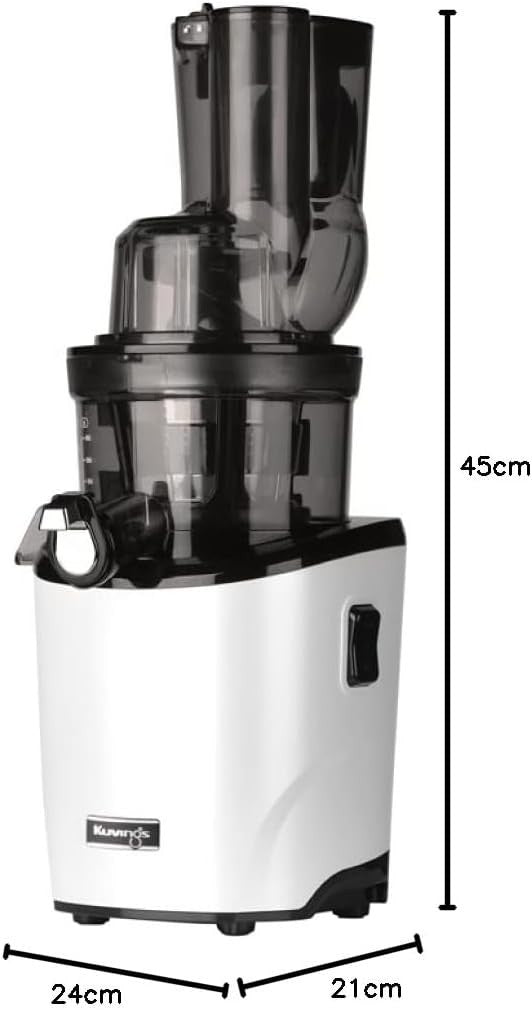 Cold Press Slow Juicer Auto Cutting Dual Feed Chute BPA Free Quiet