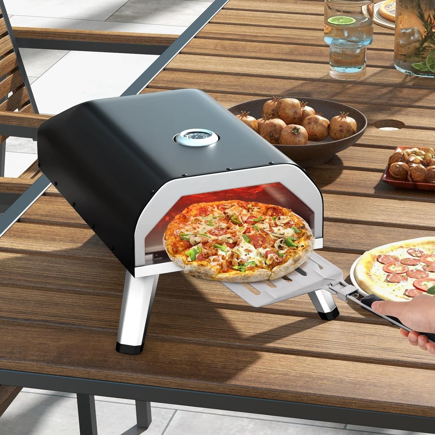 Gas Pizza Oven with Peel & Carry Bag | Portable BBQ Pizza Maker 400°C 4KW Grill