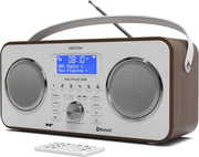 DAB/DAB+ FM Digital Radio Bluetooth Rechargeable Remote Walnut